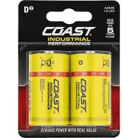 Coast IPD2PC Industrial Performance D Cell Batteries (2pc Blister Pack:30106)